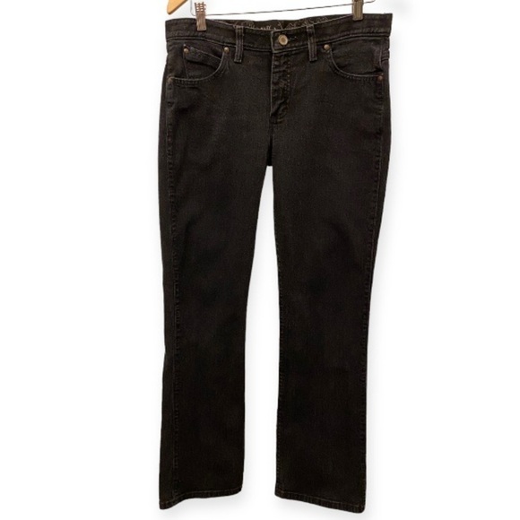 Wrangler 9/10 Women's Jeans Q- Baby Ultimate Riding Black Wrq20bl Bootcut - Picture 3 of 12